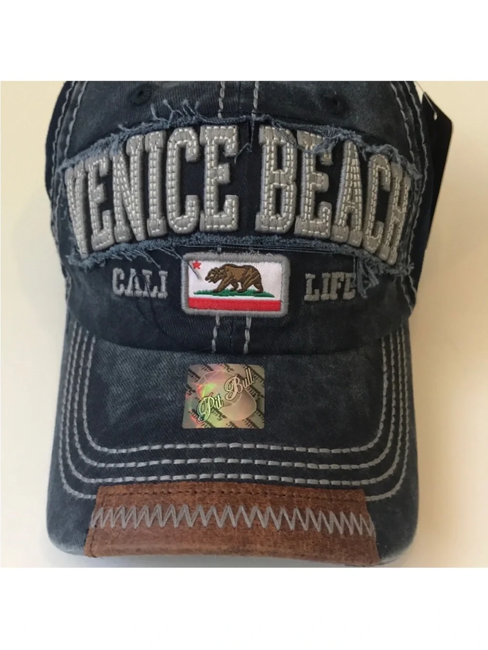 Venice Beach Cali Life Embroidered Baseball Cap - Navy